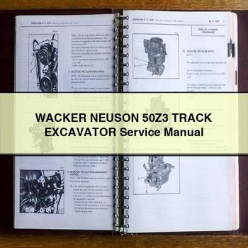 Wacker Neuson 50z3 Track Excavator Service Repair Workshop Manual PDF