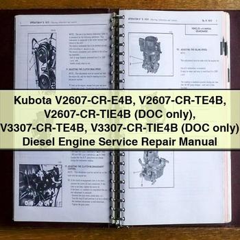 Kubota V2607-CR V3307-CR Diesel Engine Service Repair Workshop Manual PDF