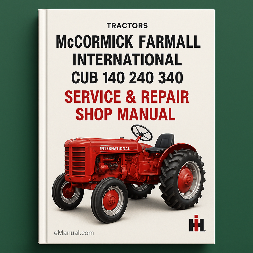 McCormick Farmall International CUB 140 240 340 Tractors Service Repair Shop Manual