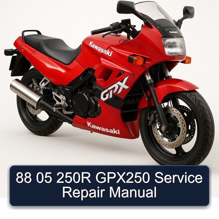 Kawasaki GPX Models 88 05 250R GPX250 Service Repair Workshop Manual PDF
