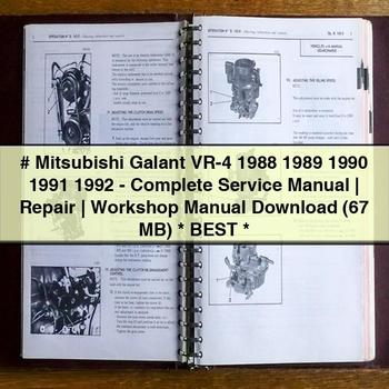 Mitsubishi Galant VR-4 1988 1989 1990 1991 1992-Complete Service Manual | Repair | Workshop Manual