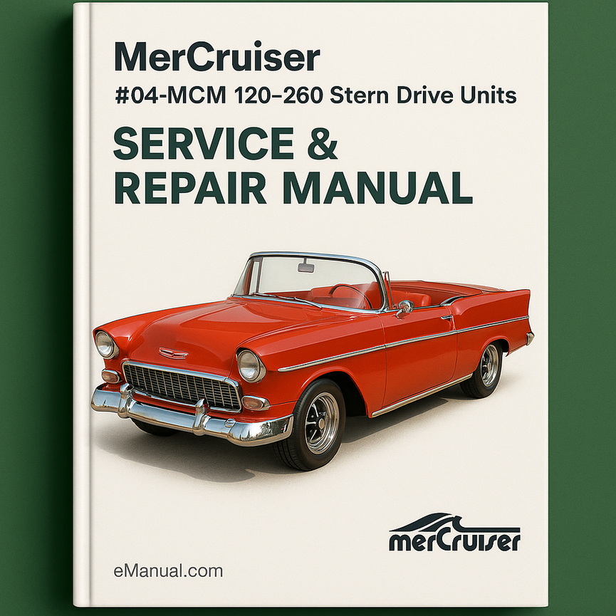 MerCruiser Service Repair Manual #04-MCM 120-260 Stern Drive Units