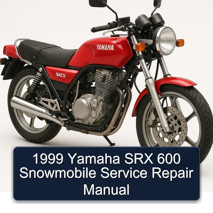 1999 Yamaha SRX 600 Snowmobile Service Repair Workshop Manual PDF