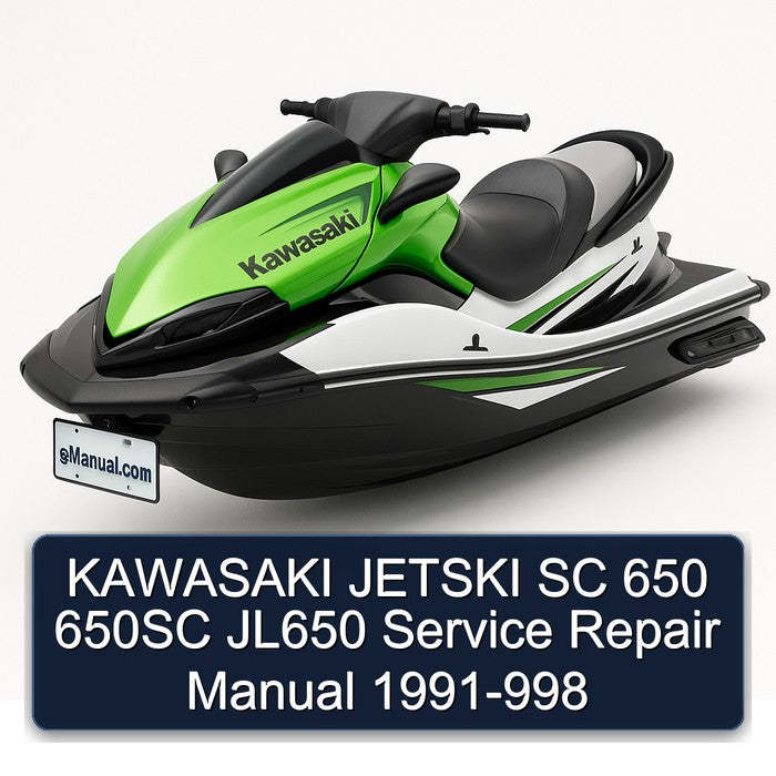 1991 Kawasaki Jetski SC 650 650SC JL650 -998 Service Repair Workshop Manual