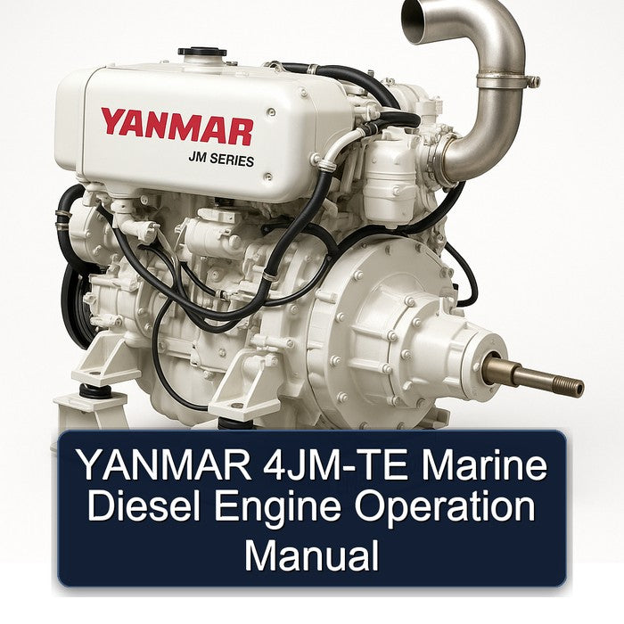 Yanmar 4JM-TE Marine Diesel Engine Operation Service Repair Workshop Manual PDF