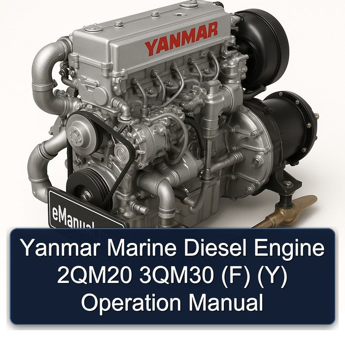 Yanmar Marine Diesel Engine 2qm20 3qm30 (F) (Y) Operation Service Repair Workshop Manual PDF