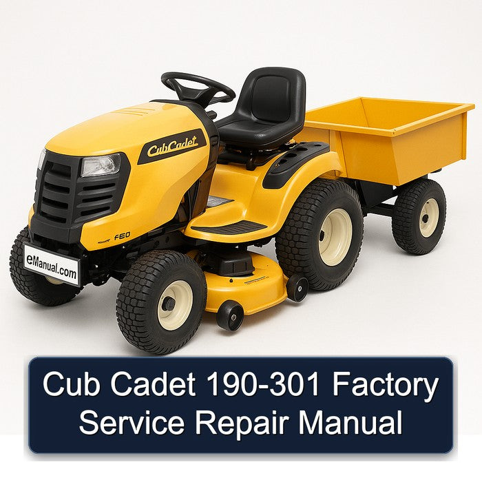 Cub Cadet 190-301 Service Repair Workshop Manual PDF