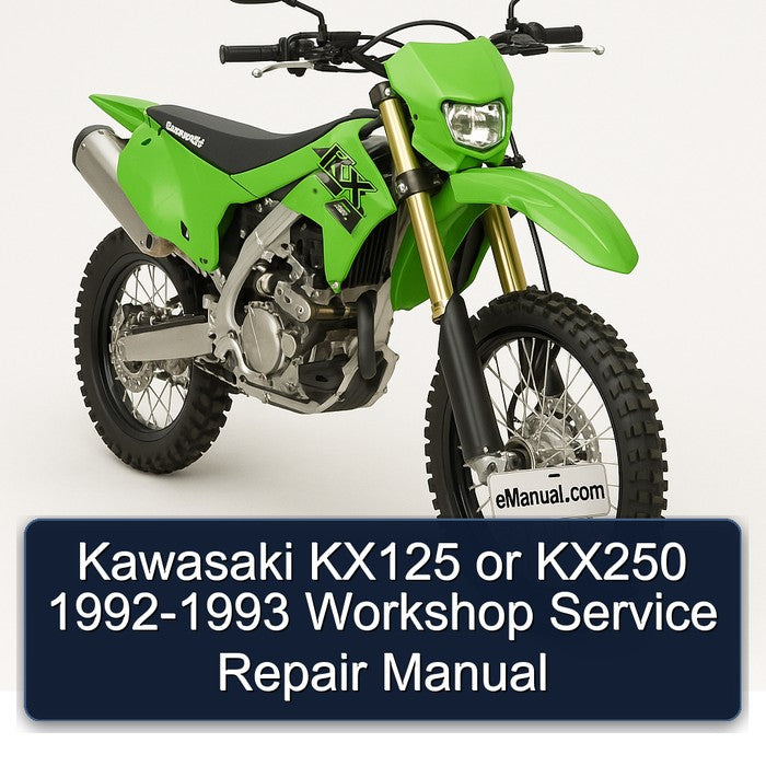 1992-1993 Kawasaki KX Series KX125 KX250 Service Repair Workshop Manual PDF
