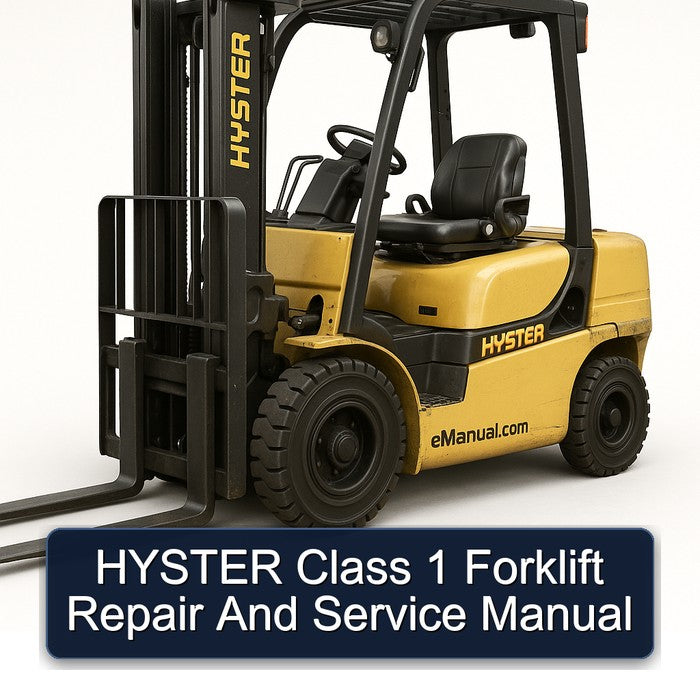 Hyster Class 1 Forklift Service Repair Workshop Manual PDF