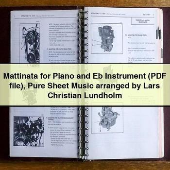 Mattinata for Piano and Eb Instrument (PDF file) Pure Sheet Music arranged by Lars Christian Lundholm