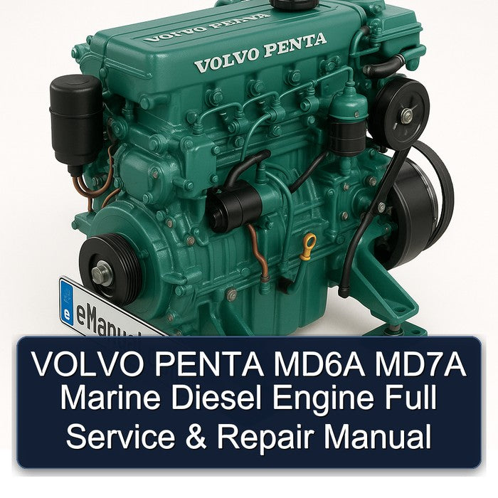 Volvo Penta MD6A MD7A Marine Diesel Engine Service Repair Workshop Manual PDF