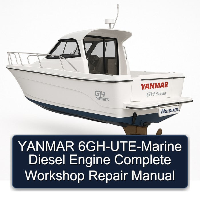Yanmar 6gh-ute-marine Diesel Engine Service Repair Workshop Manual PDF