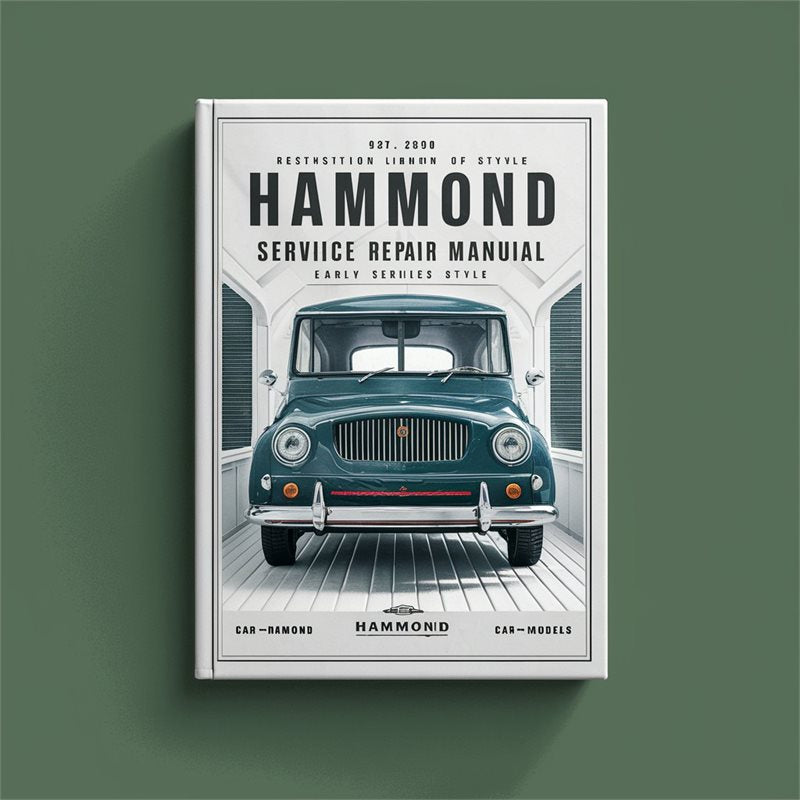 Hammond Organ -early Models ( B C Series Service Repair Workshop Manual PDF