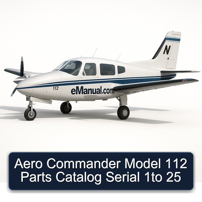 Aero Commander Model 112 Serial 1TO 25 Parts Catalog PDF