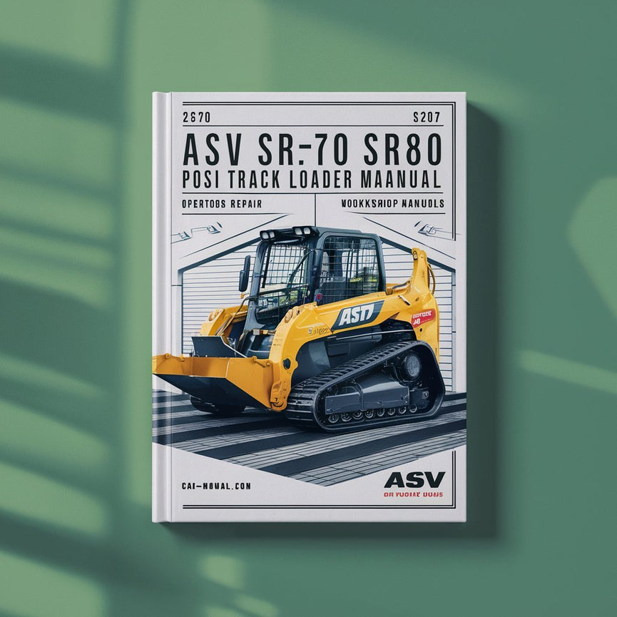 ASV SR70 SR80 Posi Track Loader Manual Set Operators Repair Service Parts WorkShop Manuals