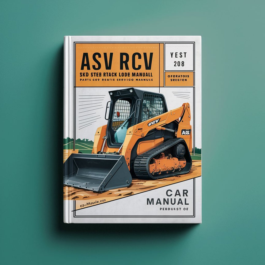 ASV RCV Skid Steer Track Loader Manual Set Parts Operators Repair Service Workshop Manuals