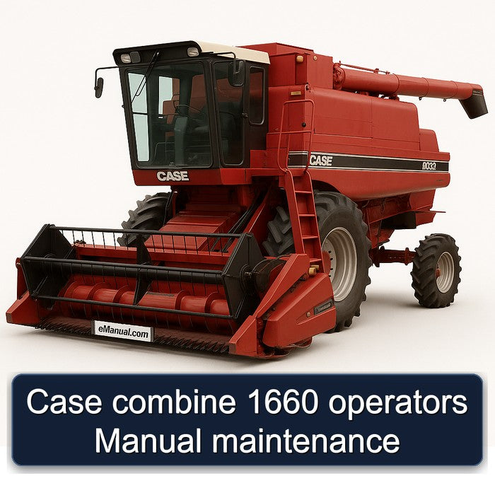 Case Combine 1660 Operators Operator's Manual PDF