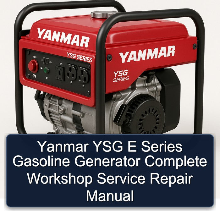 Yanmar YSG E Series Gasoline Generator Service Repair Workshop Manual PDF