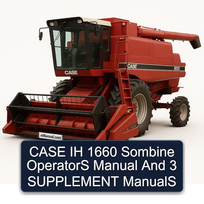 Case IH 1660 Sombine Operators 3 Supplement Operator's Manual PDF