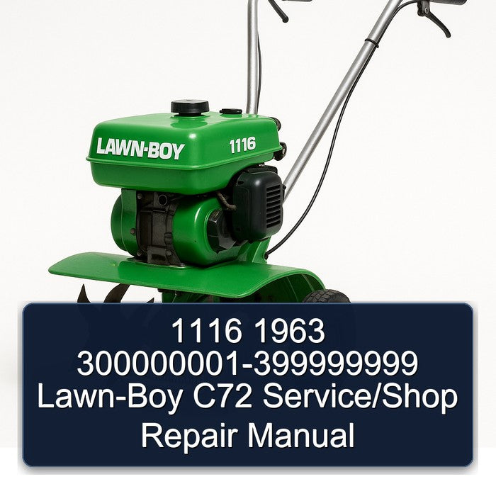 300000001-399999999 LAWN-BOY C72 /shop Service Repair Workshop Manual PDF