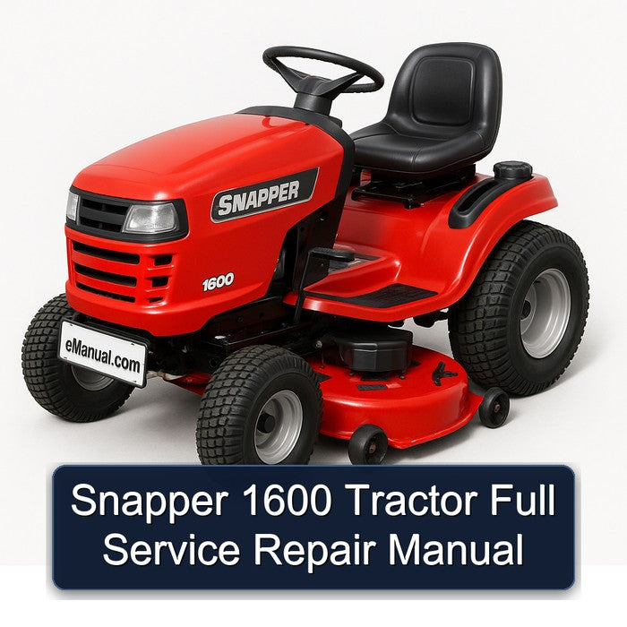 Snapper 1600 Tractor Service Repair Workshop Manual PDF