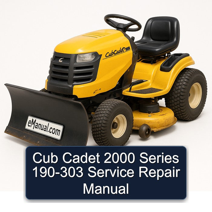 2000 Cub Cadet Series 190-303 Service Repair Workshop Manual PDF