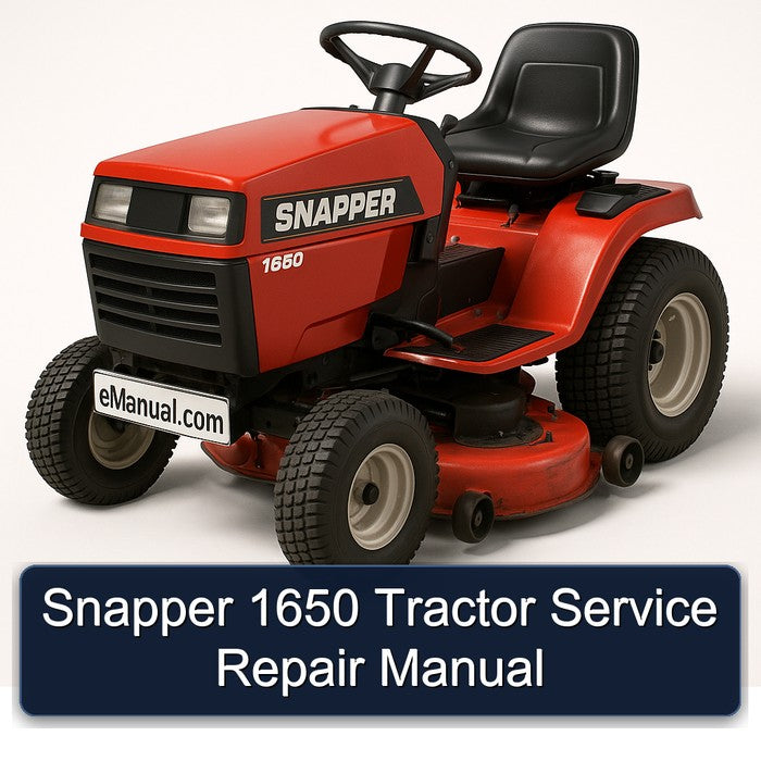 Snapper 1650 Tractor Service Repair Workshop Manual PDF