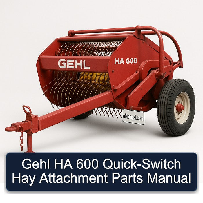 Gehl HA 600 Quick-switch Hay Attachment Parts Catalog PDF