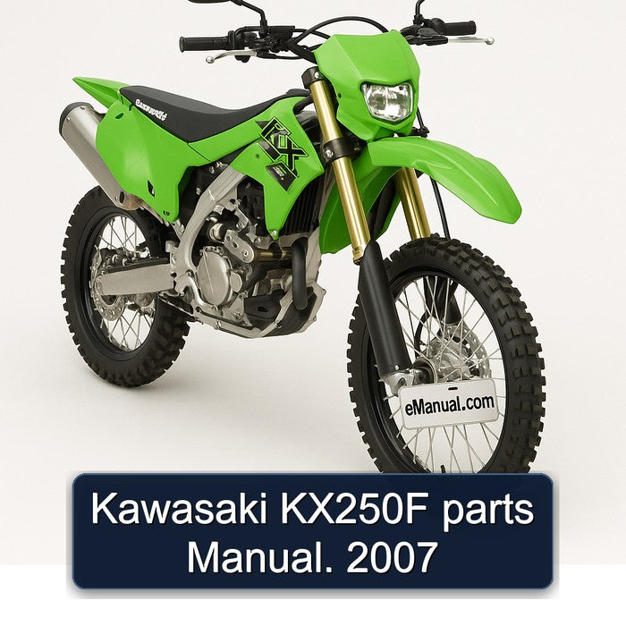 2007 Kawasaki KX Series KX250F Parts Catalog PDF