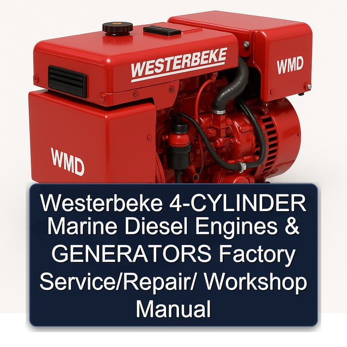 Westerbeke 4-cylinder Marine Diesel Engines Generators / Service Repair Workshop Manual PDF