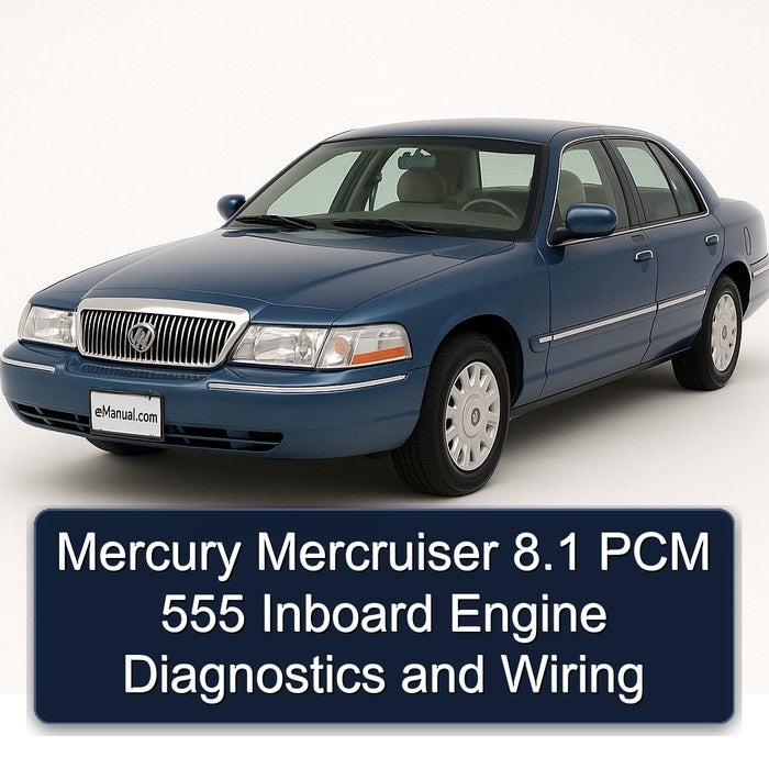Mercury Mercruiser 8.1 PCM 555 Inboard Engine Diagnostics Electrical Wiring Diagrams PDF