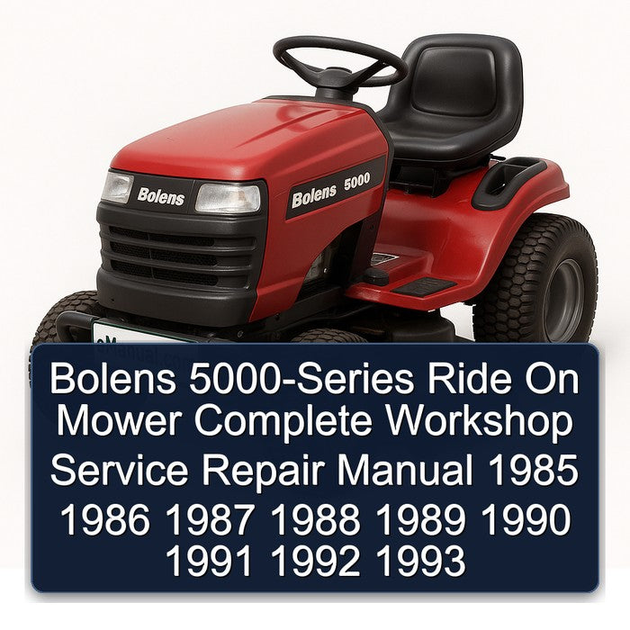 1985-1993 Bolens 5000-series Ride On Mower Service Repair Workshop Manual PDF