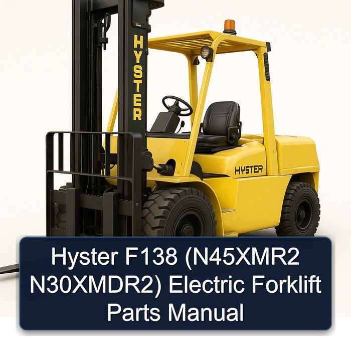 Hyster F138 (n45xmr2 N30xmdr2) Electric Forklift Parts Catalog