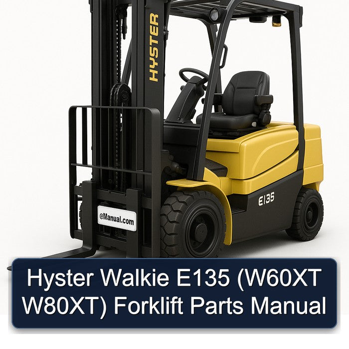 Hyster Walkie E135 (w60xt W80xt) Forklift Parts Catalog PDF