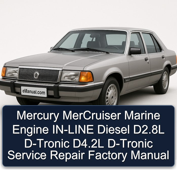 Mercury Mercruiser Marine Engine -line Diesel D2.8l D-tronic D4.2l Service Repair Workshop Manual PDF