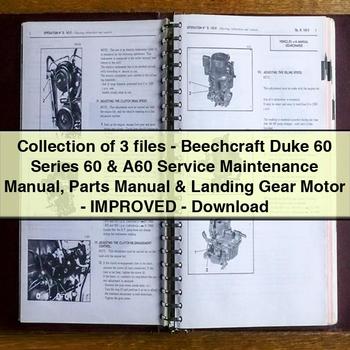 Rolls Royce Parts Manuals Collection 3 Files: Beechcraft Duke 60 Series A60 , Landing Gear Motor - Improved Catalog PDF