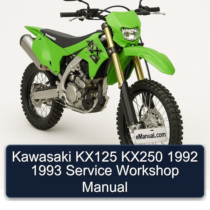 1992-1993 Kawasaki KX Series KX125 KX250 Service Repair Workshop Manual PDF