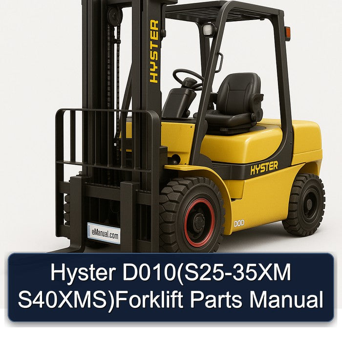 Hyster D010(s25-35xm S40xms)forklift Parts Catalog PDF