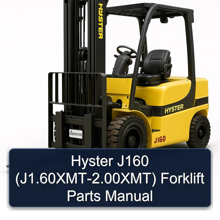 Hyster J160 (j1.60xmt-2.00xmt) Forklift Parts Catalog PDF