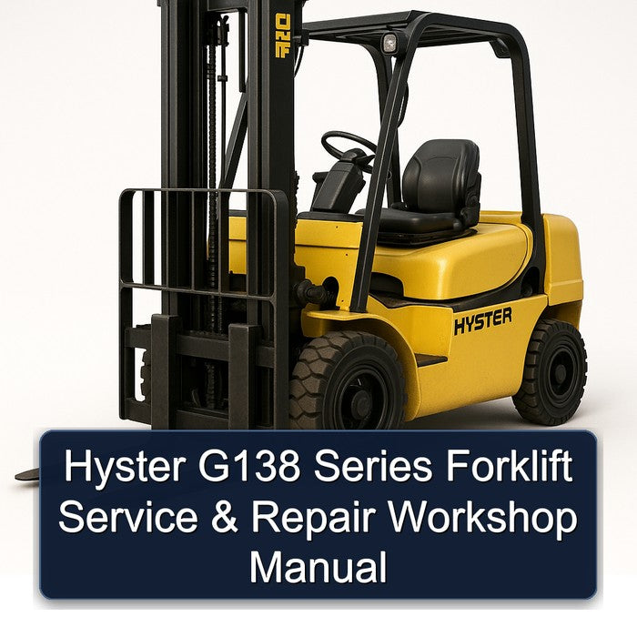 Hyster G138 Series Forklift Service Repair Workshop Manual