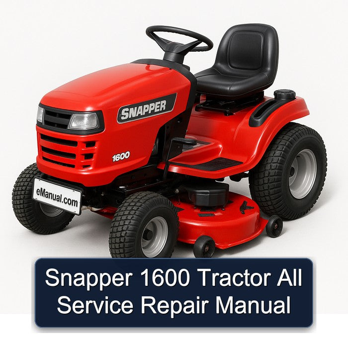 Snapper 1600 Tractor All Service Repair Workshop Manual