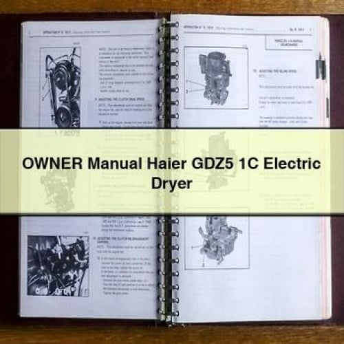 Owner Manual Haier GDZ5 1C Electric Dryer
