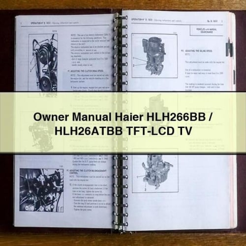 Owner Manual Haier HLH266BB / HLH26ATBB TFT-LCD TV