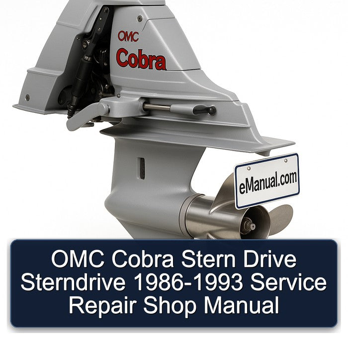 1986-1993 OMC Cobra Stern Drive Sterndrive - Shop Service Repair Workshop Manual PDF