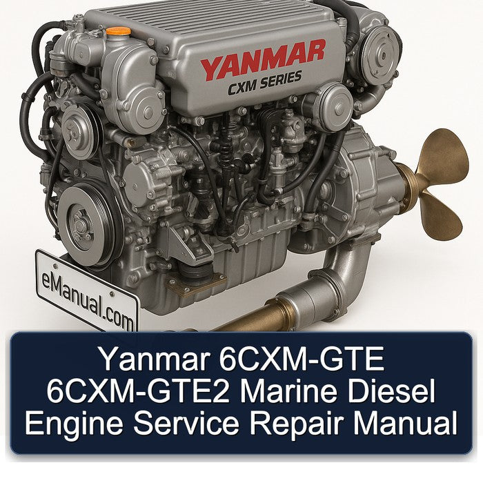 Yanmar 6CXM-GTE 6CXM-GTE2 Marine Diesel Engine Service Repair Workshop Manual PDF