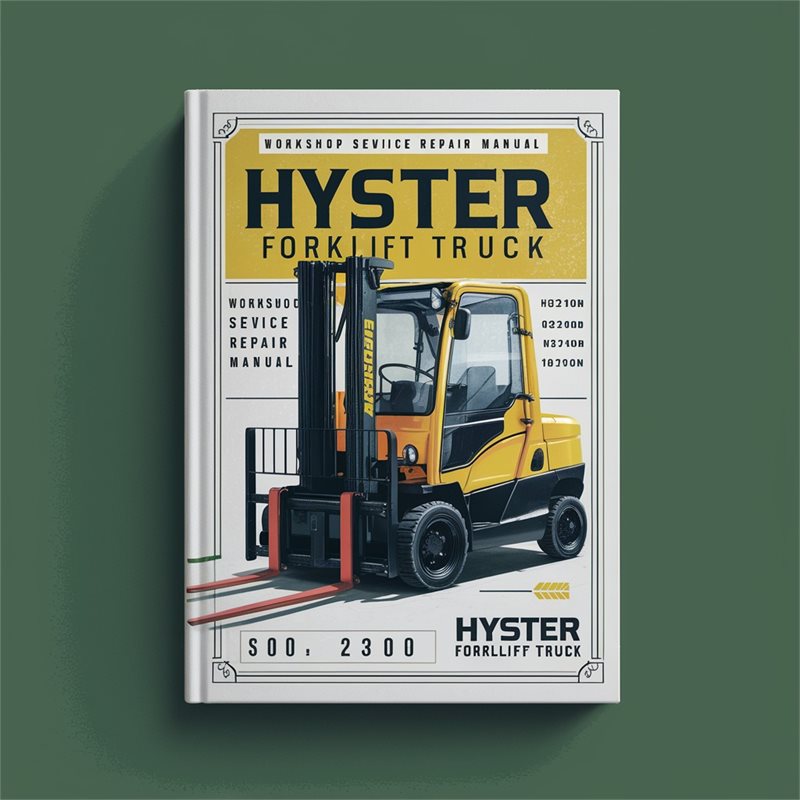 Hyster Forklift Truck F019 Series Service Repair Workshop Manual
