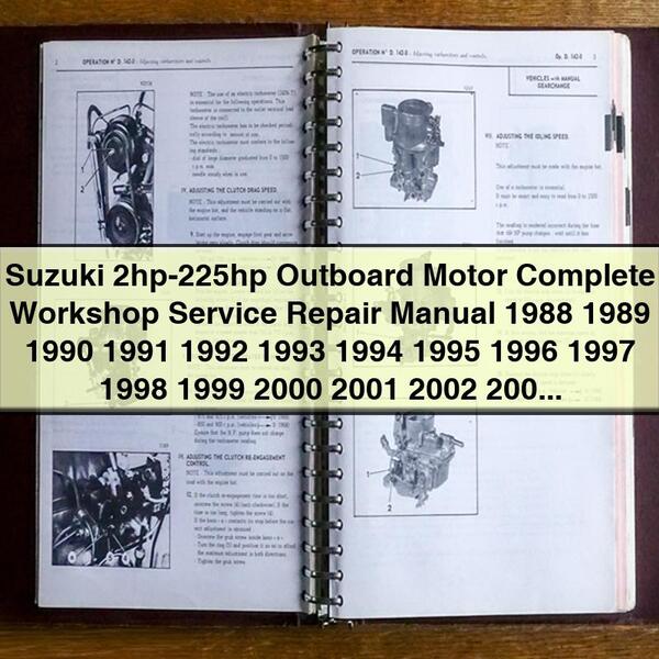 1988-2003 Suzuki 2HP-225HP Outboard Motor Service Repair Workshop Manual PDF