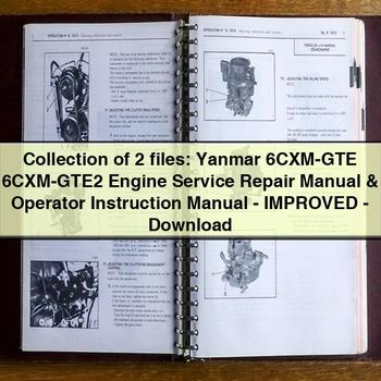 Yanmar Collection 2 Files: 6CXM-GTE 6CXM-GTE2 Engine Operator Instruction -improved Service Repair Workshop Manual PDF
