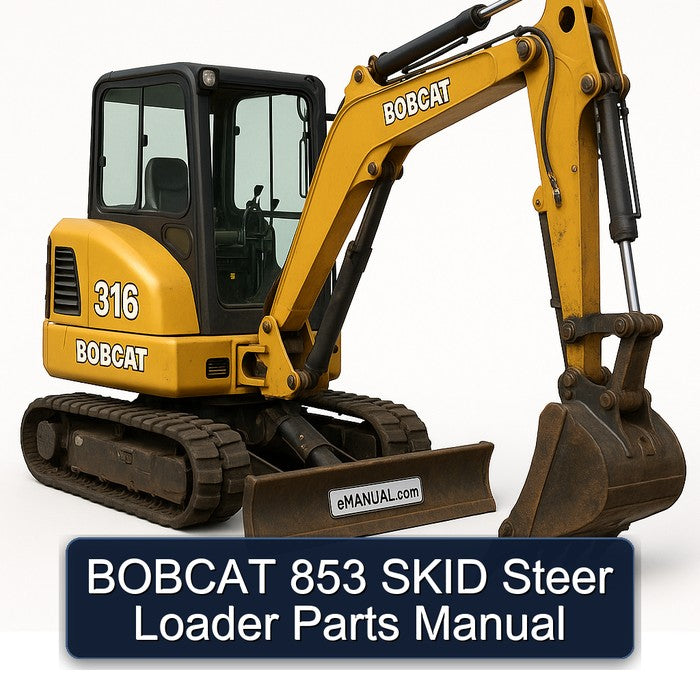 Bobcat 853 Skid Steer Loader Parts Catalog PDF