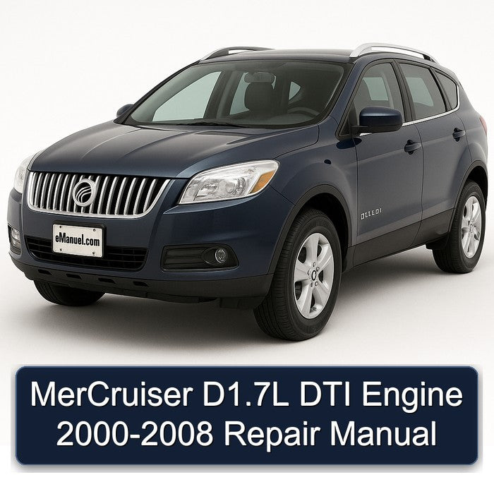 2000-2008 Mercruiser D1.7l DTI Engine Service Repair Workshop Manual PDF